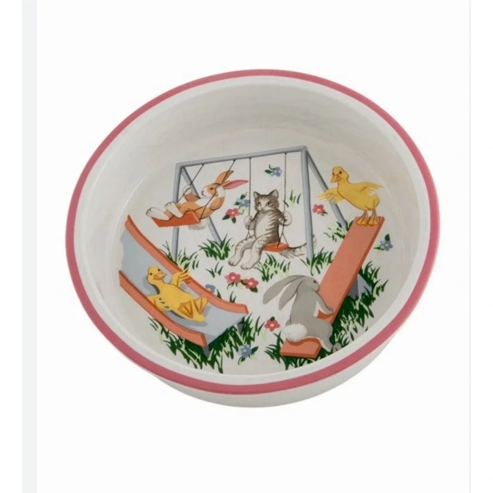 Tiffany & Co Tiffany Playground Vintage 1992 Porcelain Childrens Bowl 6.5